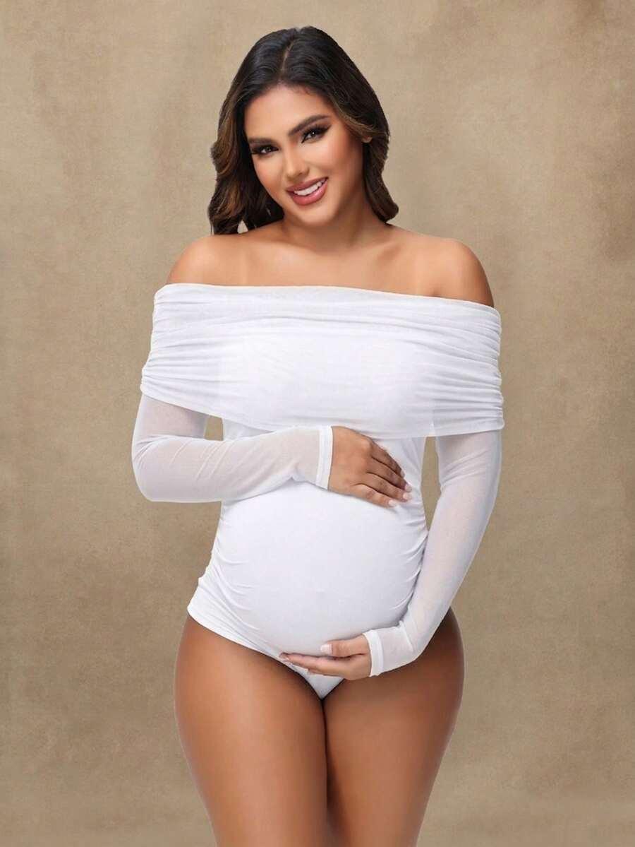 SHEIN BIAŁE BODY ODKRYTE RAMIONA S06__S