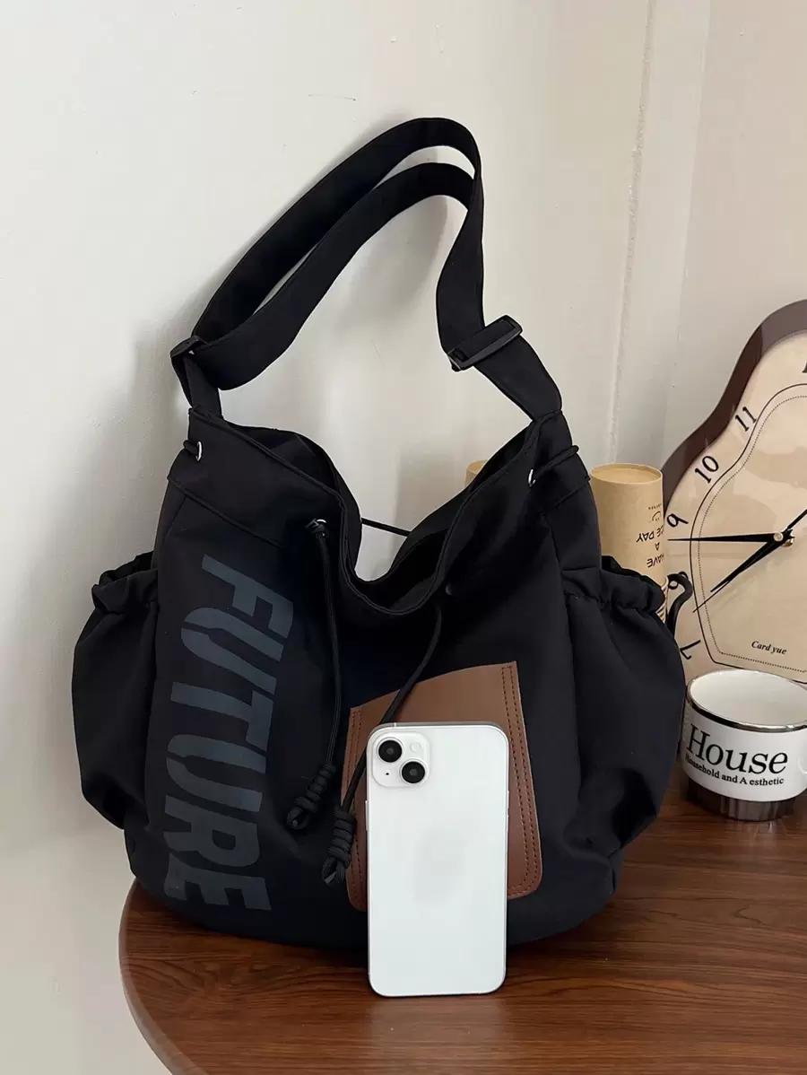 SHEIN CZARNA TOREBKA NAPIS S07__33X31