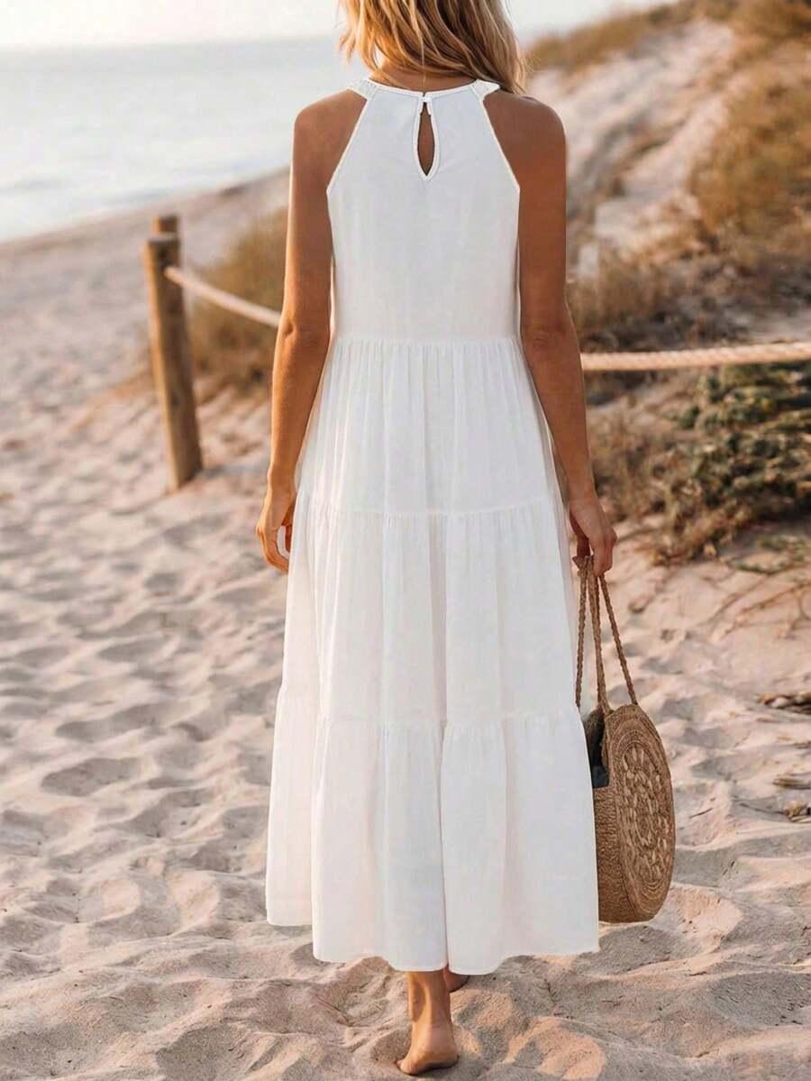 SHEIN BIAŁA SUKIENKA HAFT S06__M