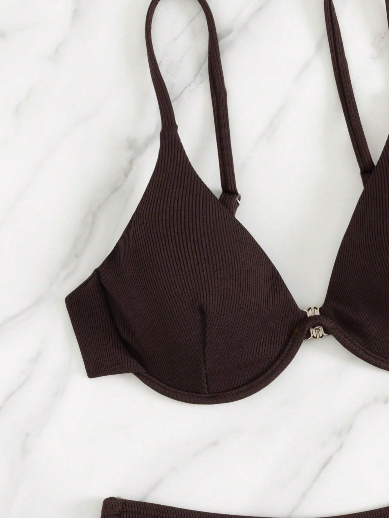 SHEIN DWUCZĘŚCIOWY STRÓJ KĄPIELOWY S09__L