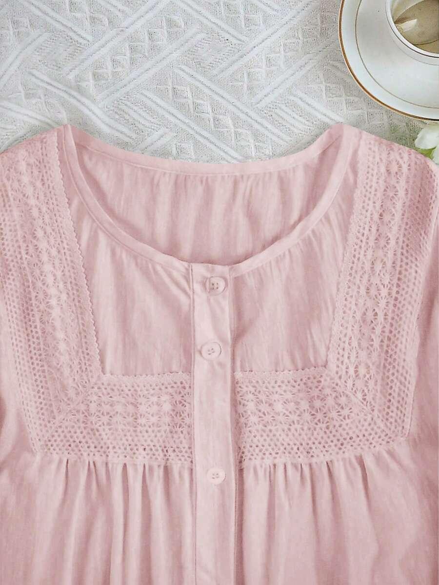 SHEIN RÓŻOWA BLUZKA DŁUGI RĘKAW S06__XS