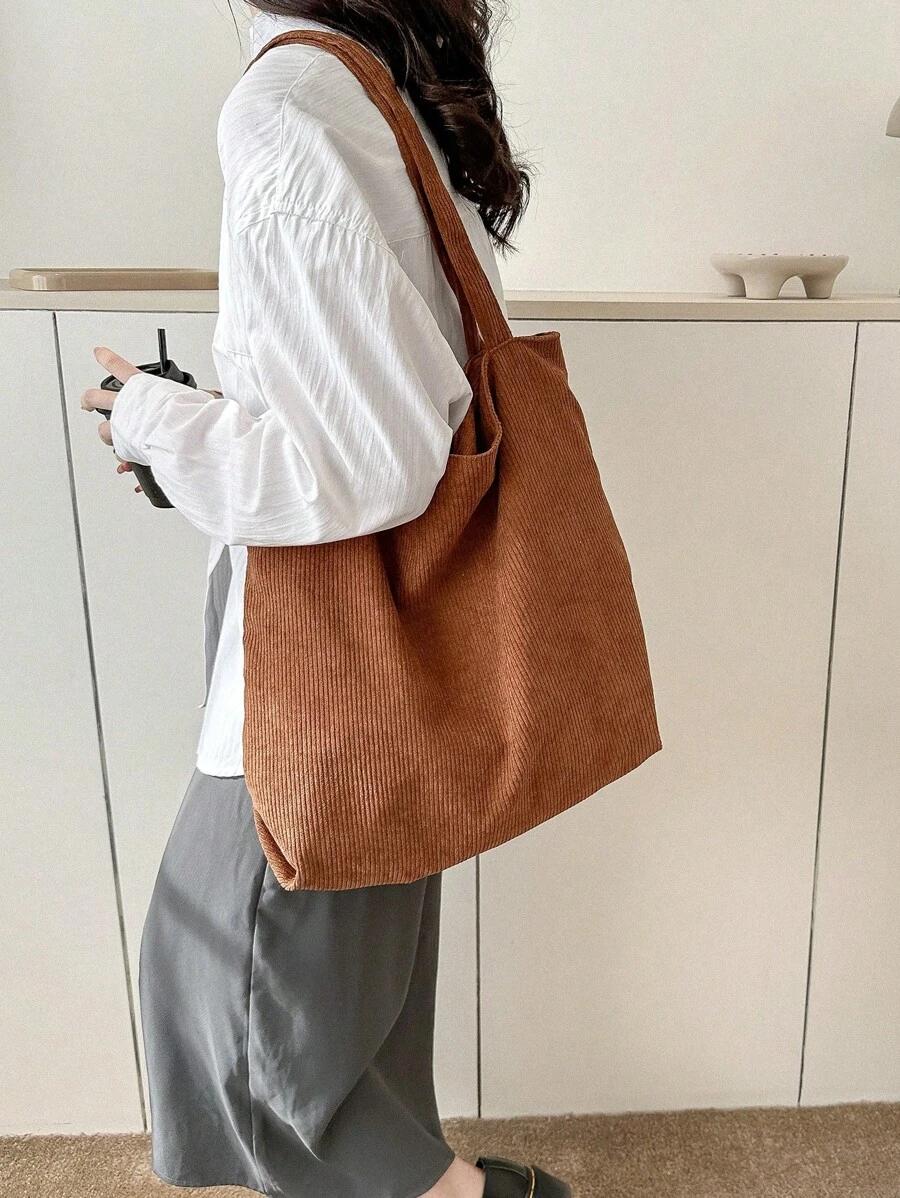 SHEIN BRĄZOWA TOREBKA NA RAMIĘ S07__37,5X13,5X44