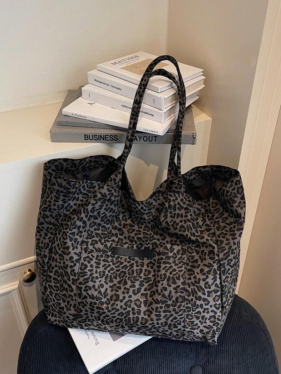 SHEIN KLASYCZNA TOREBKA ANIMAL PRINT 33X35