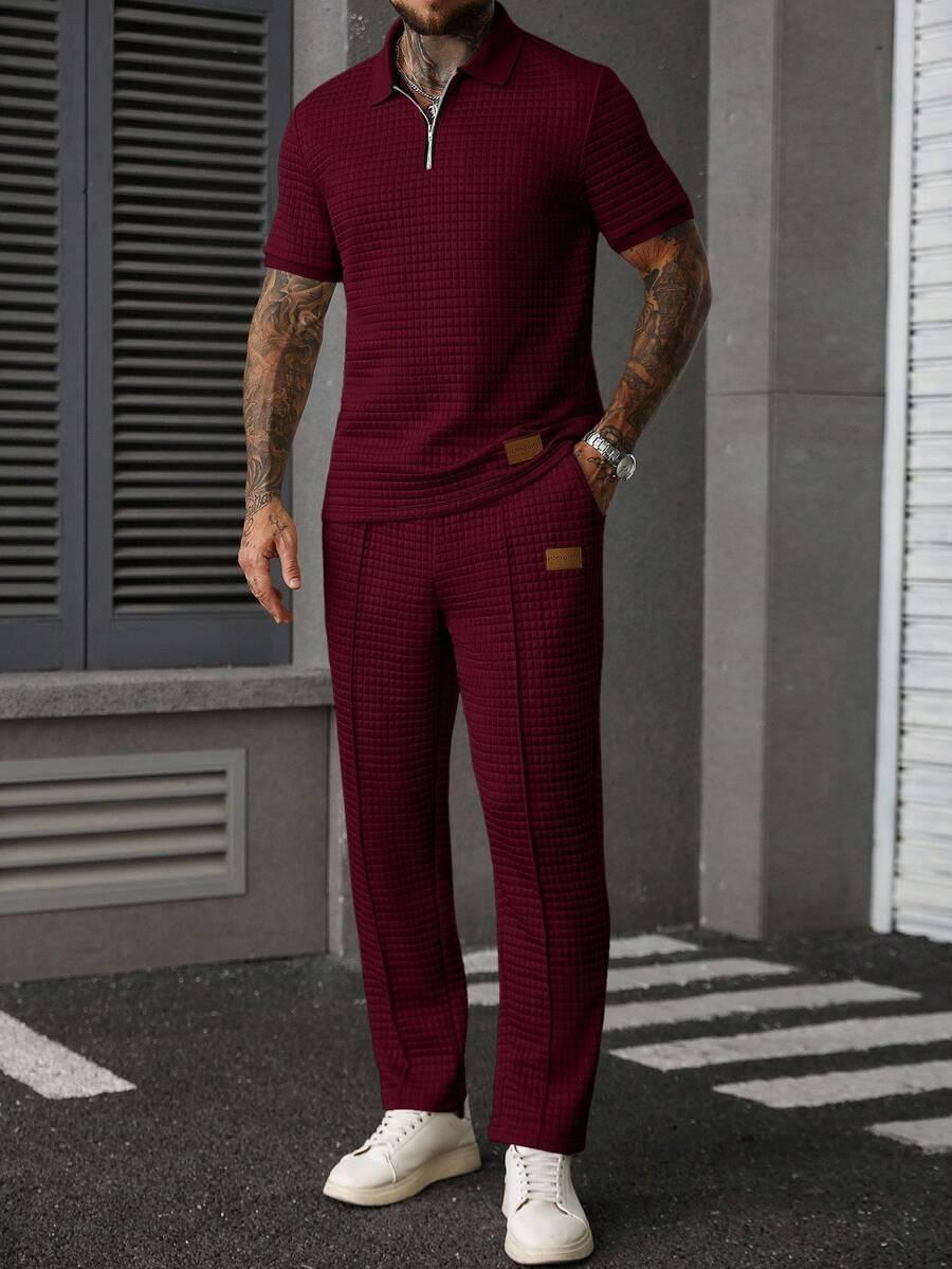 MANFINITY BORDOWA BLUZA SPODNIE KOMPLET S06__XXL