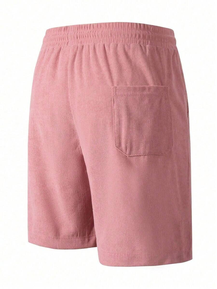 SHEIN RÓŻOWE SZTRUKSOWE SPODENKI S06__M