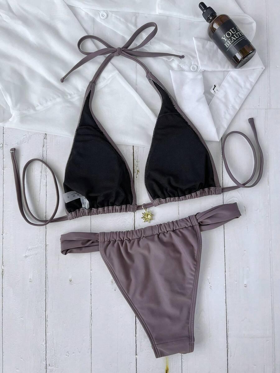 SHEIN DWUCZĘŚCIOWY STRÓJ KĄPIELOWY S09__L