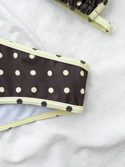 SHEIN DWUCZĘŚCIOWY STRÓJ KĄPIELOWY GROSZKI S09__152/158
