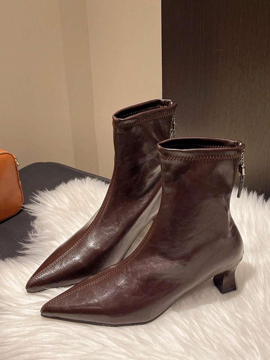 SHEIN BRĄZOWE BOTKI OBCAS W01__36,5