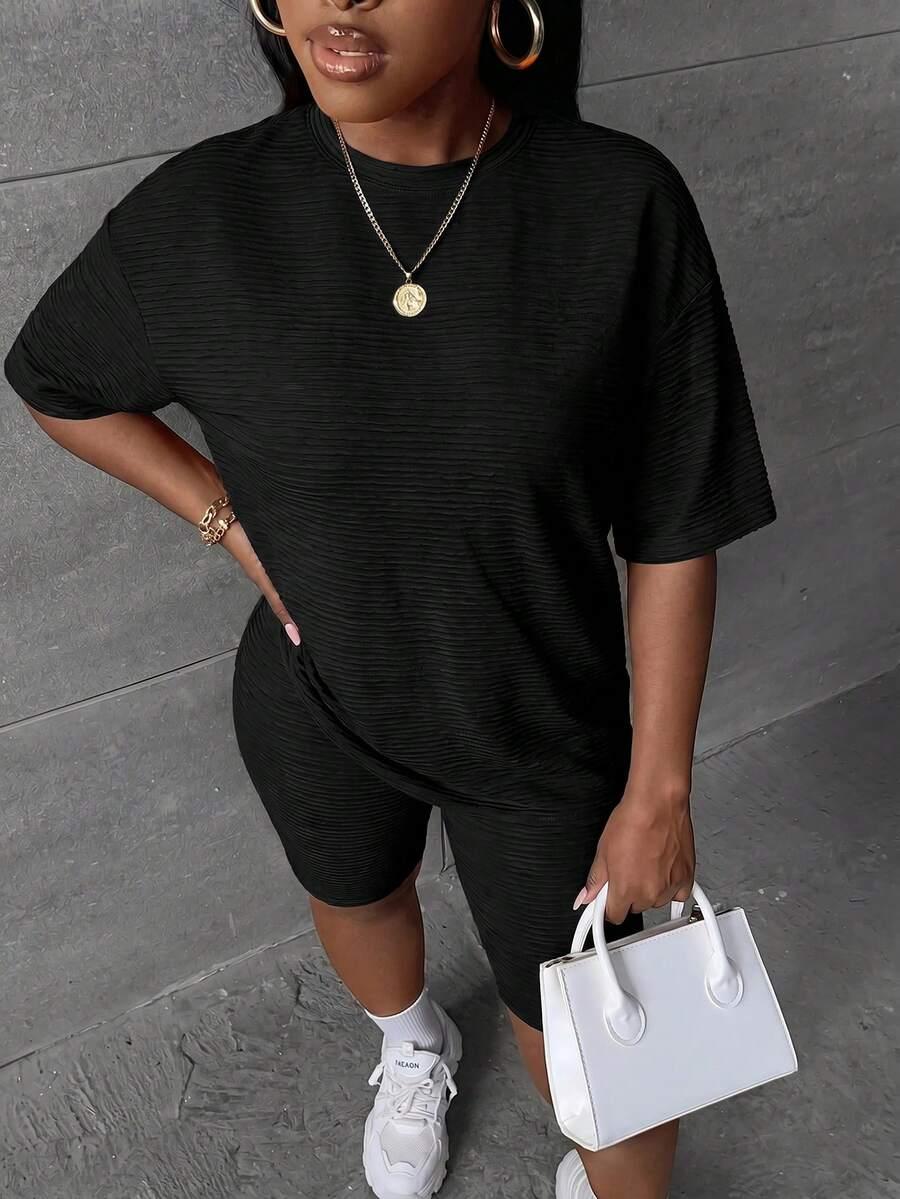 SLAYDIVA CZARNY KOMPLET T-SHIRT SPODENKI S06__L