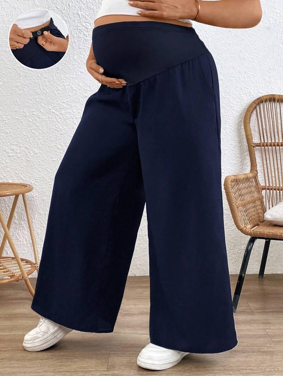PLUSSIVA GRANATOWE SPODNIE CIĄŻOWE S06__52