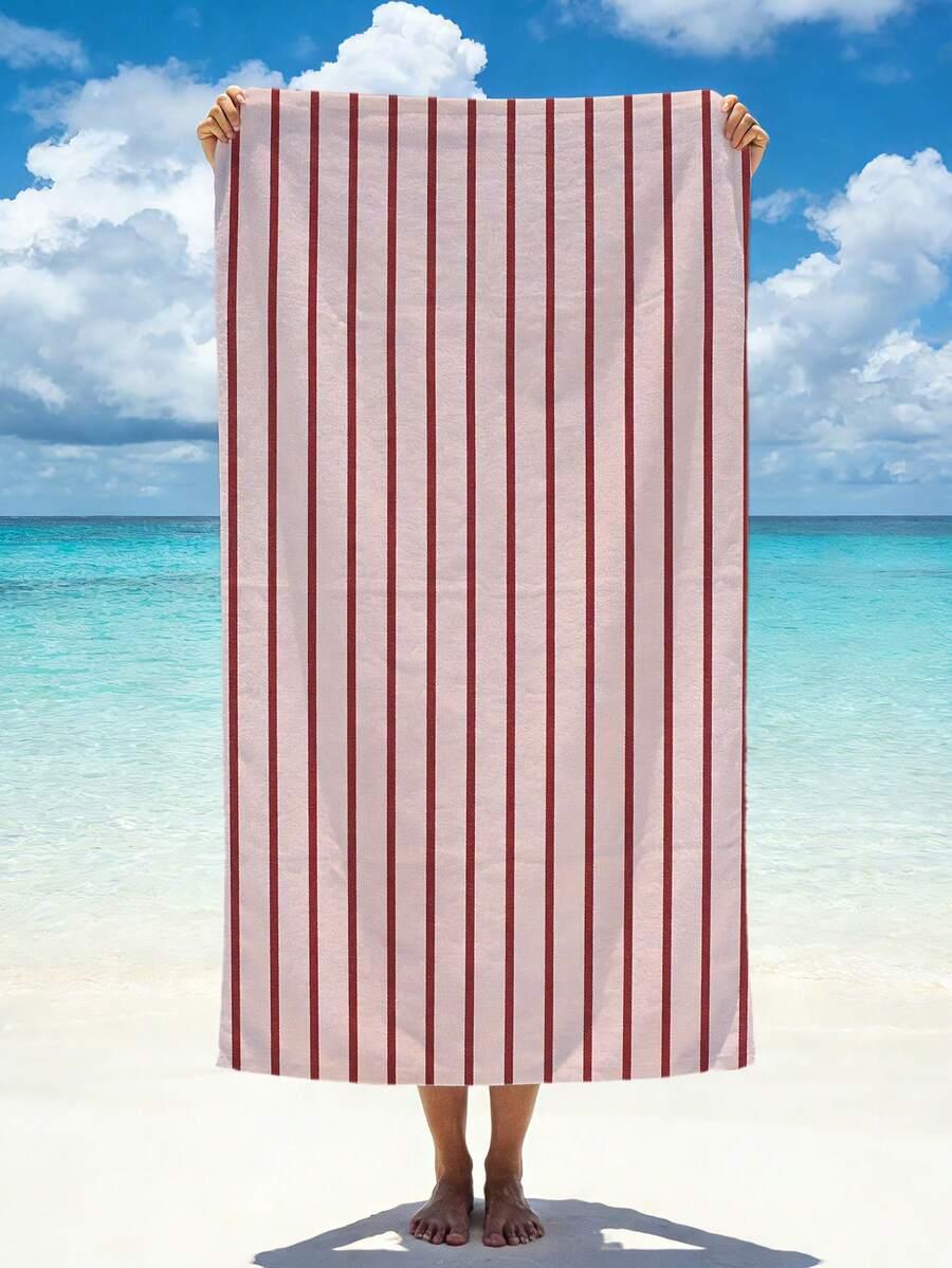 SHEIN RĘCZNIK PLAŻOWY WZÓR PASKI S07__90X180