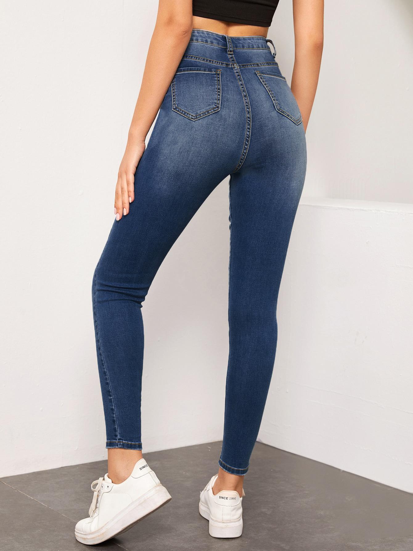 SHEIN NIEBIESKIE SPODNIE JEANS S06__M