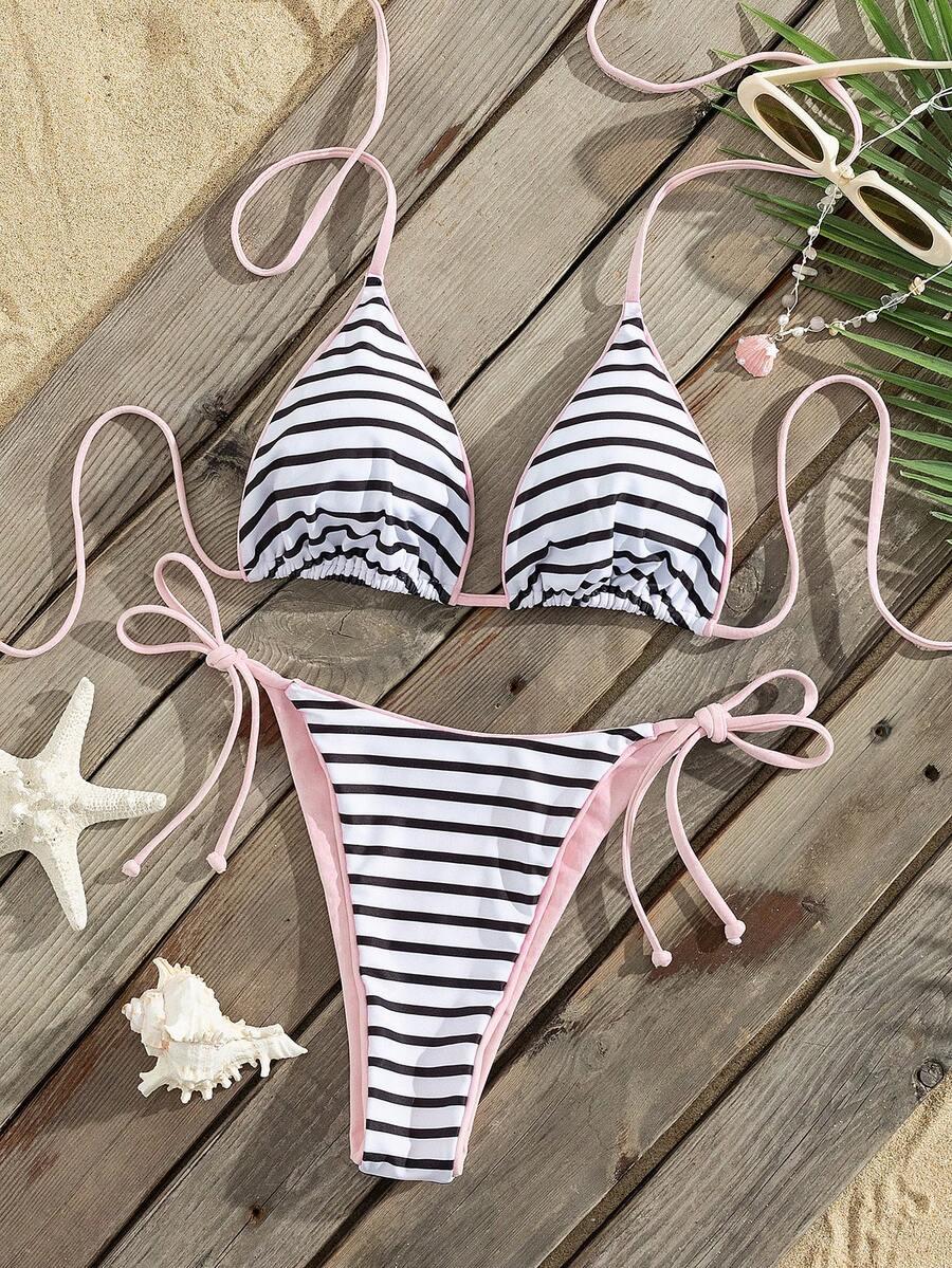 SHEIN DWUCZĘŚCIOWY STRÓJ KĄPIELOWY S09__L