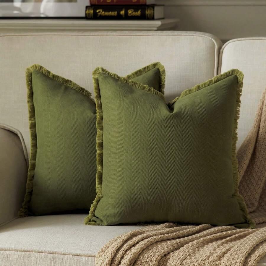 SHEIN ZIELONA POSZEWKA NA PODUSZKĘ S07__30X50