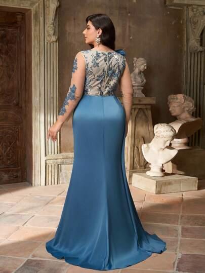 SHEIN NIEBIESKA MAXI SUKIENKA S06__48
