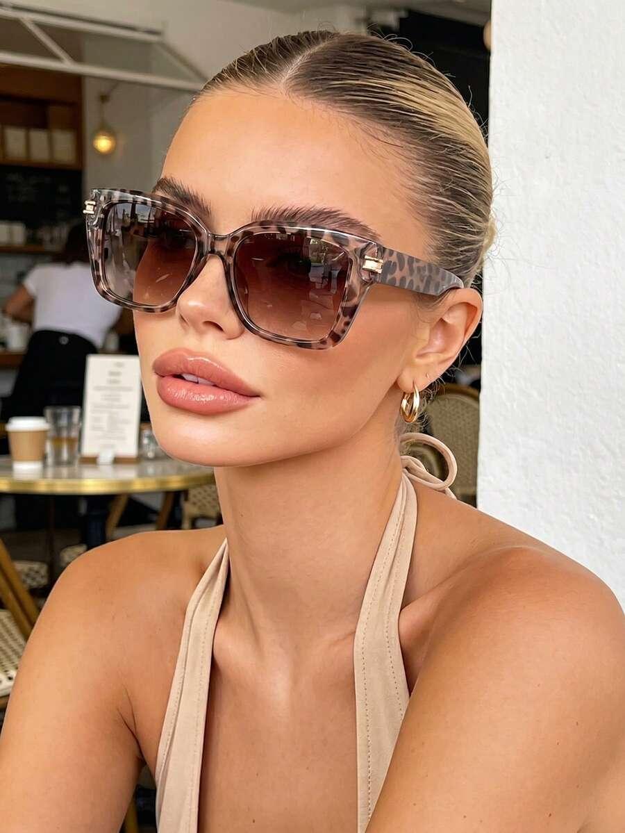 SHEIN OKULARY PRZECIWSŁONECZNE ANIMAL PRINT S07
