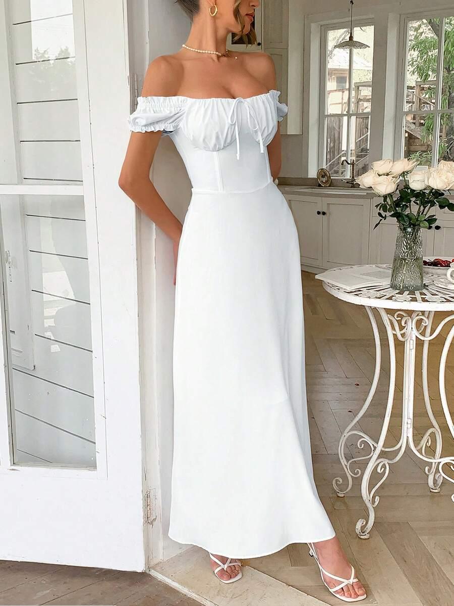 SHEIN BIAŁA MAXI SUKIENKA S06__S