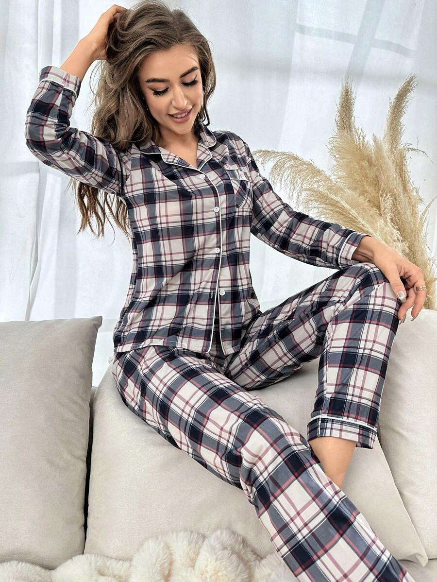 SHEIN KOSZULA SPODNIE PIŻAMA KOMPLET S06__XL
