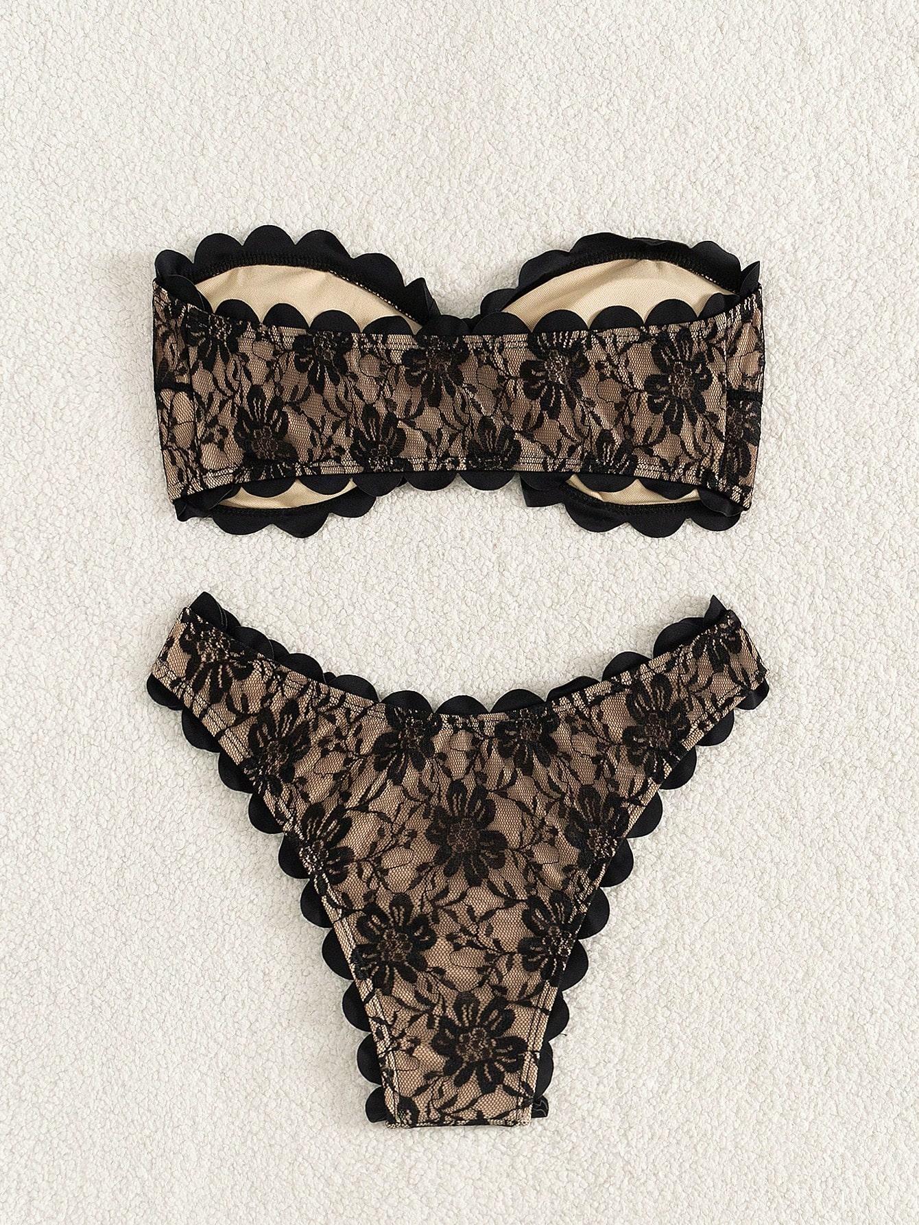 SHEIN DWUCZĘŚCIOWY STRÓJ KĄPIELOWY S09__L