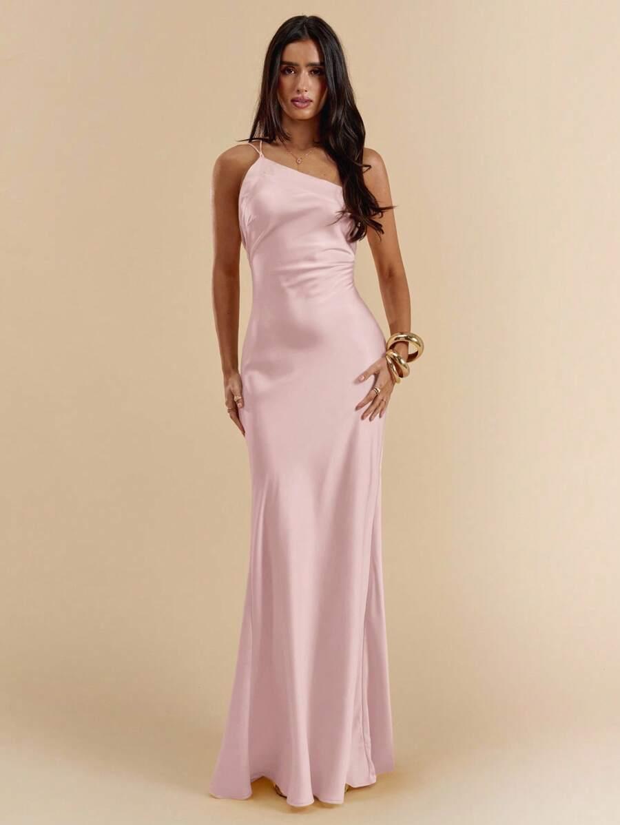 SHEIN RÓŻOWA MAXI SUKIENKA S06__S