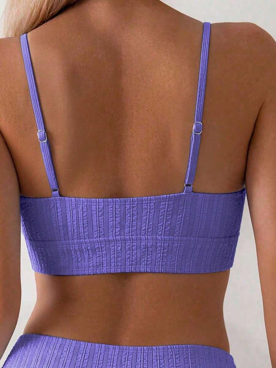 SWIM LUSHOIRE FIOLETOWY DWUCZĘŚCIOWY STRÓJ KĄPIELOWY TEKSTURA S09__XL