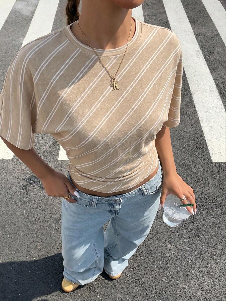 SHEIN BEŻOWY TOP PASKI S06__S