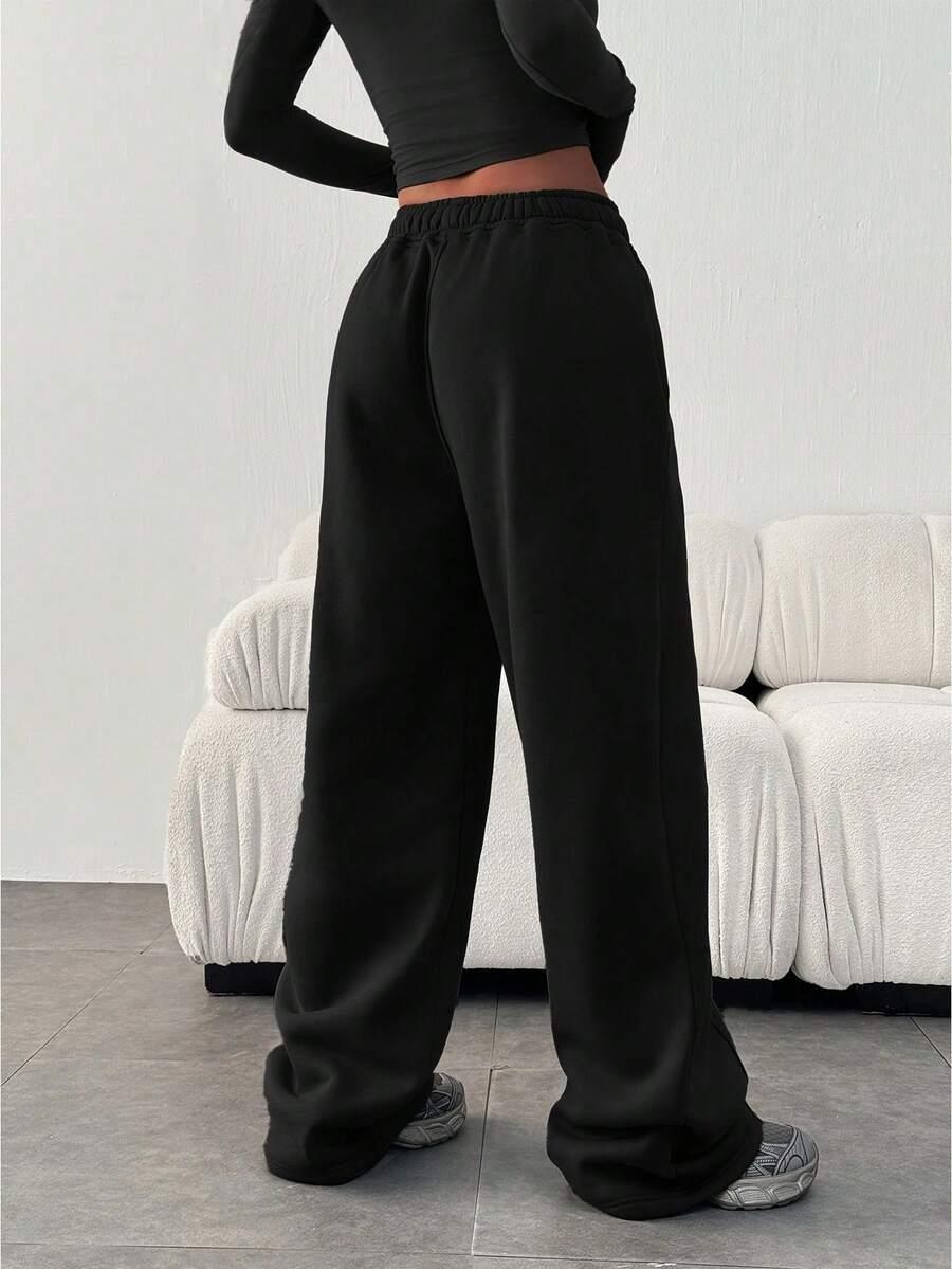 SHEIN CZARNE SPODNIE DRESOWE S06__L