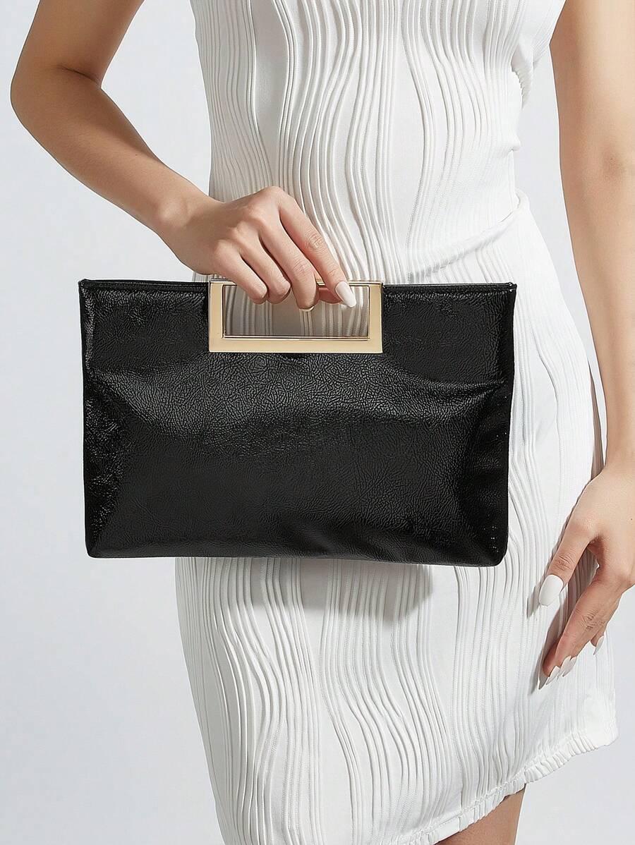 SHEIN CZARNA TOREBKA KOPERTÓWKA S07__30X20CM