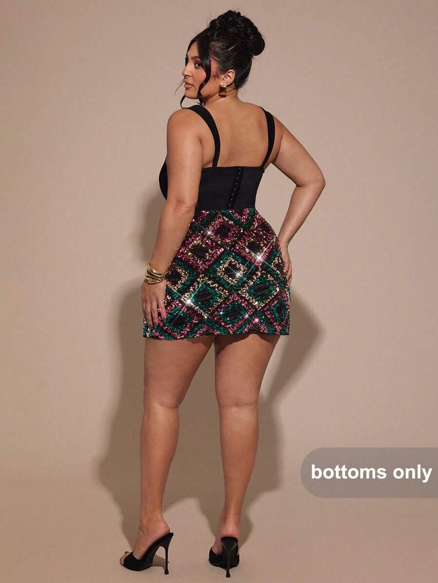 SHEIN MINI SPÓDNICA CEKINY S06__48