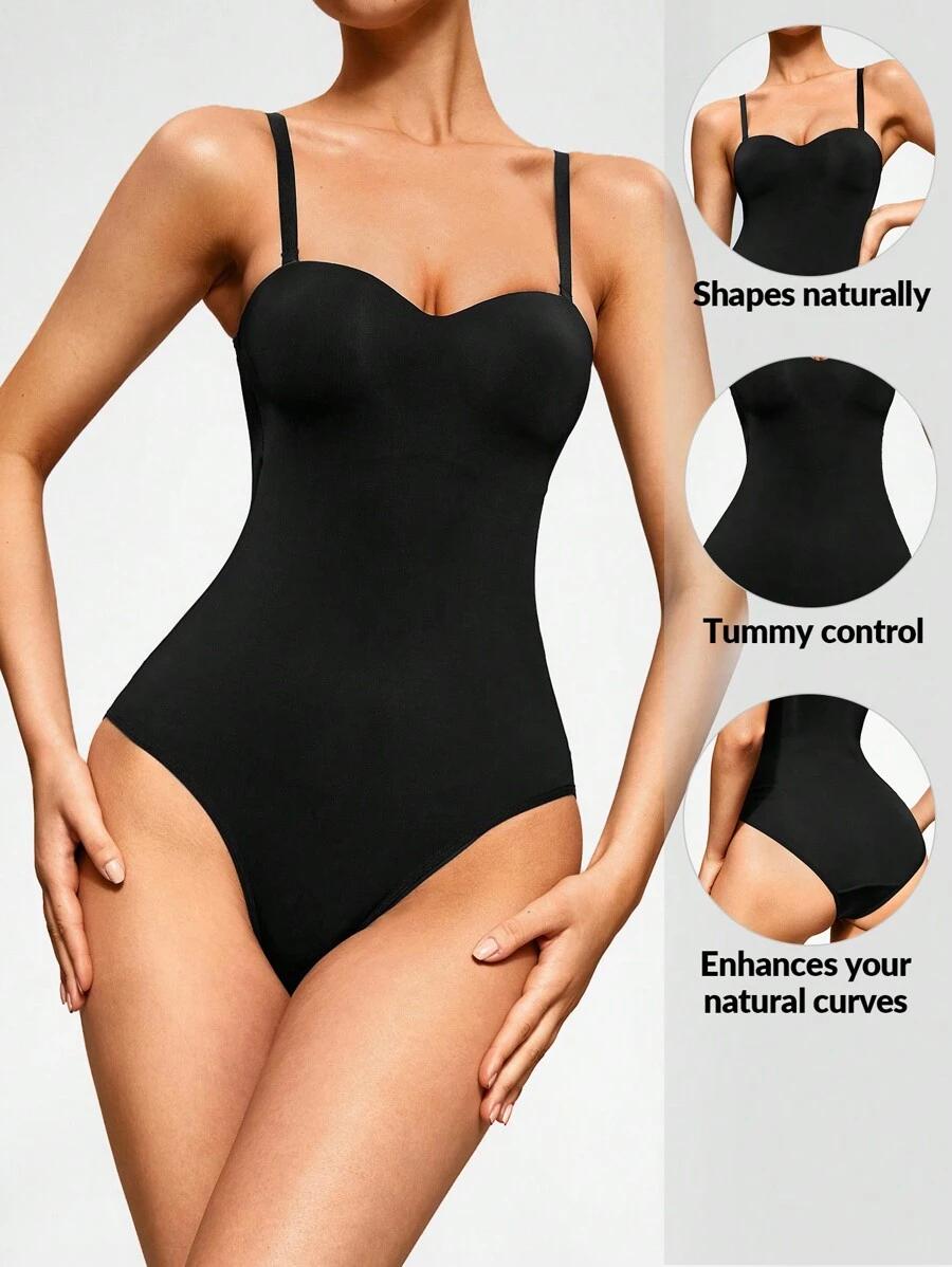 SHEIN CZARNE BODY MODELUJĄCE S06__XS