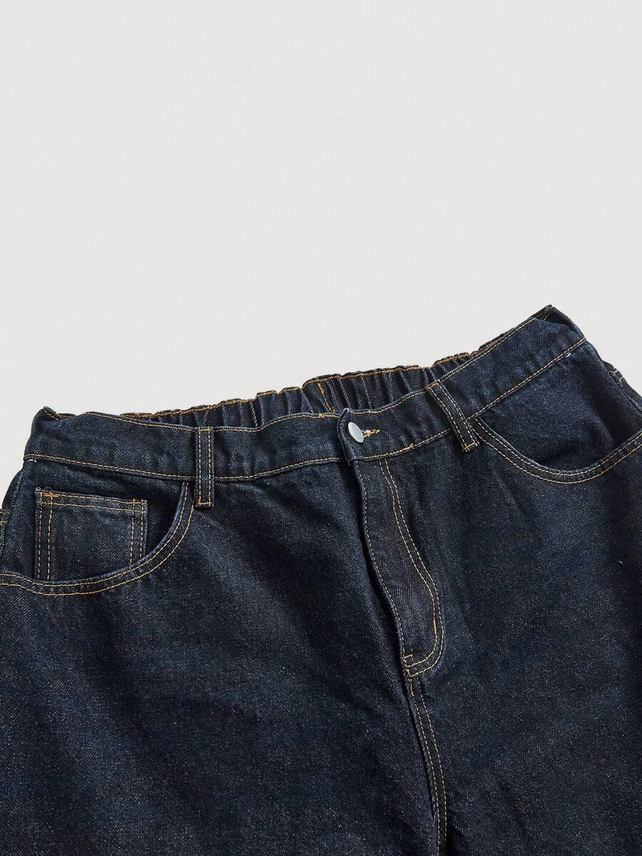 MAIJA GRANATOWE SPODNIE JEANS S06__50