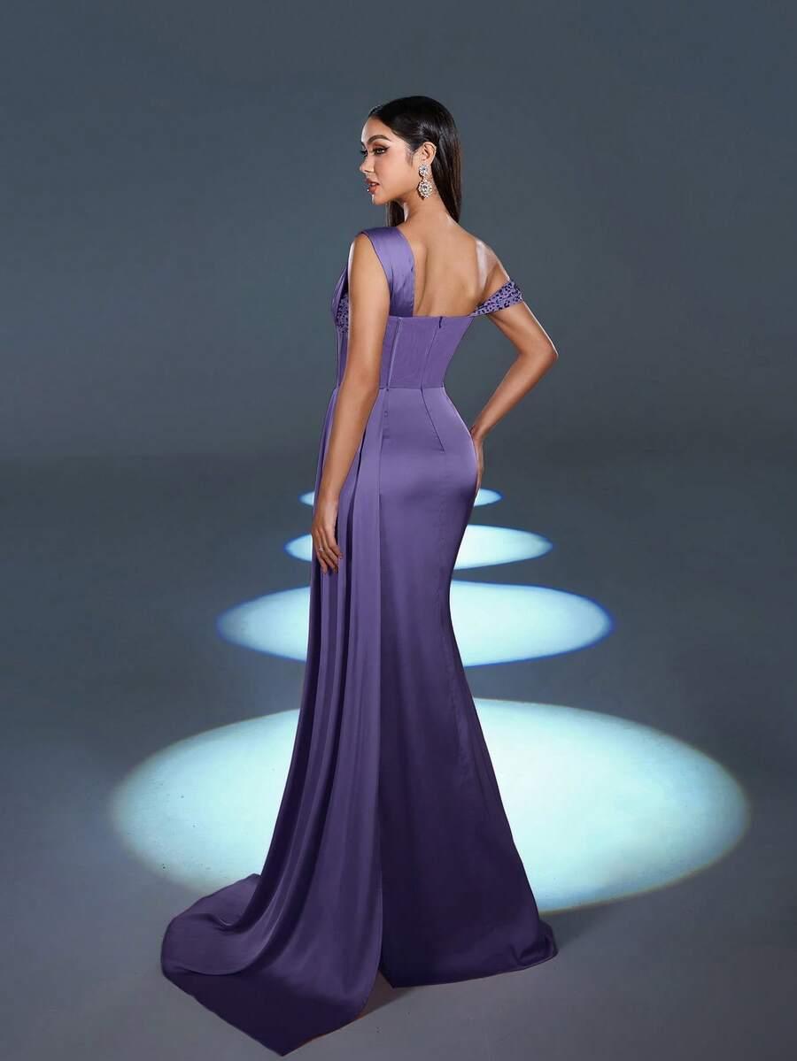 FAERIESTY FIOLETOWA MAXI SUKIENKA ZDOBIENIE S06__M
