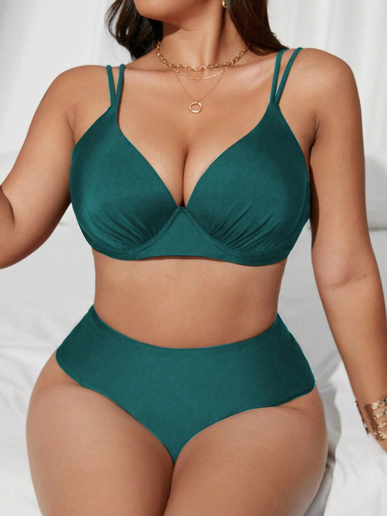 SHEIN ZIELONY STRÓJ KĄPIELOWY S09__46