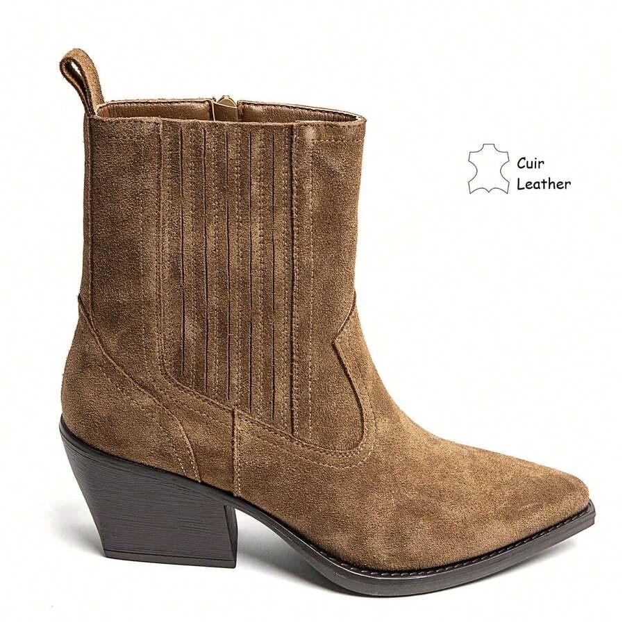 SHEIN BRĄZOWE BOTKI OBCAS W01__38
