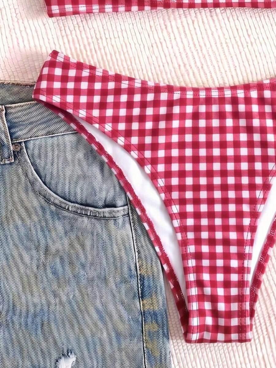 SHEIN CZERWONY STRÓJ KĄPIELOWY S09__XL