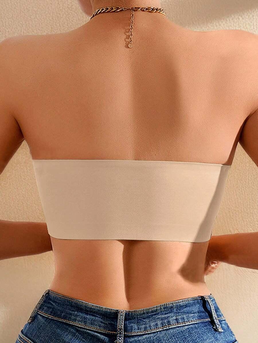 SHEIN BEŻOWY BIUSTONOSZ OPASKA S07__M