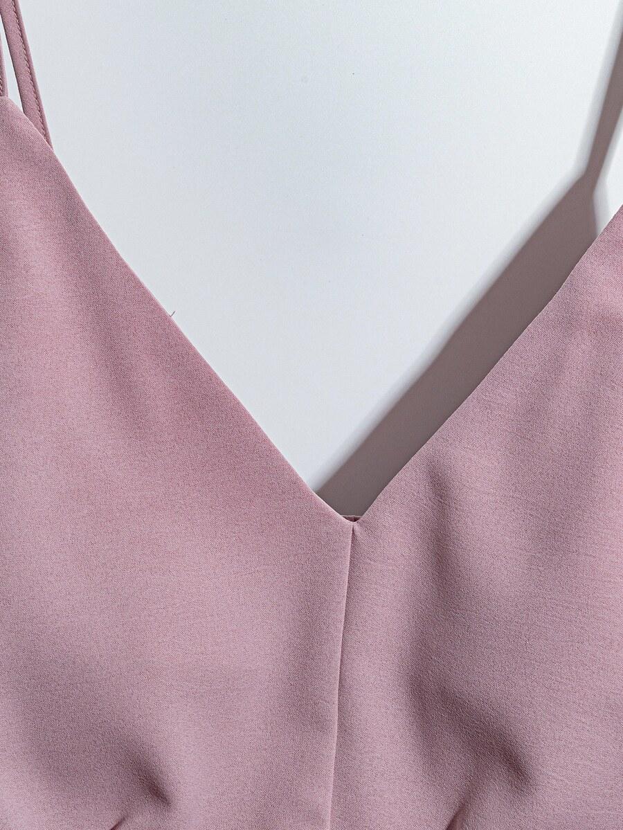 SHEIN RÓŻOWY TOP NA RAMIĄCZKACH WIAZANIE S06__XL