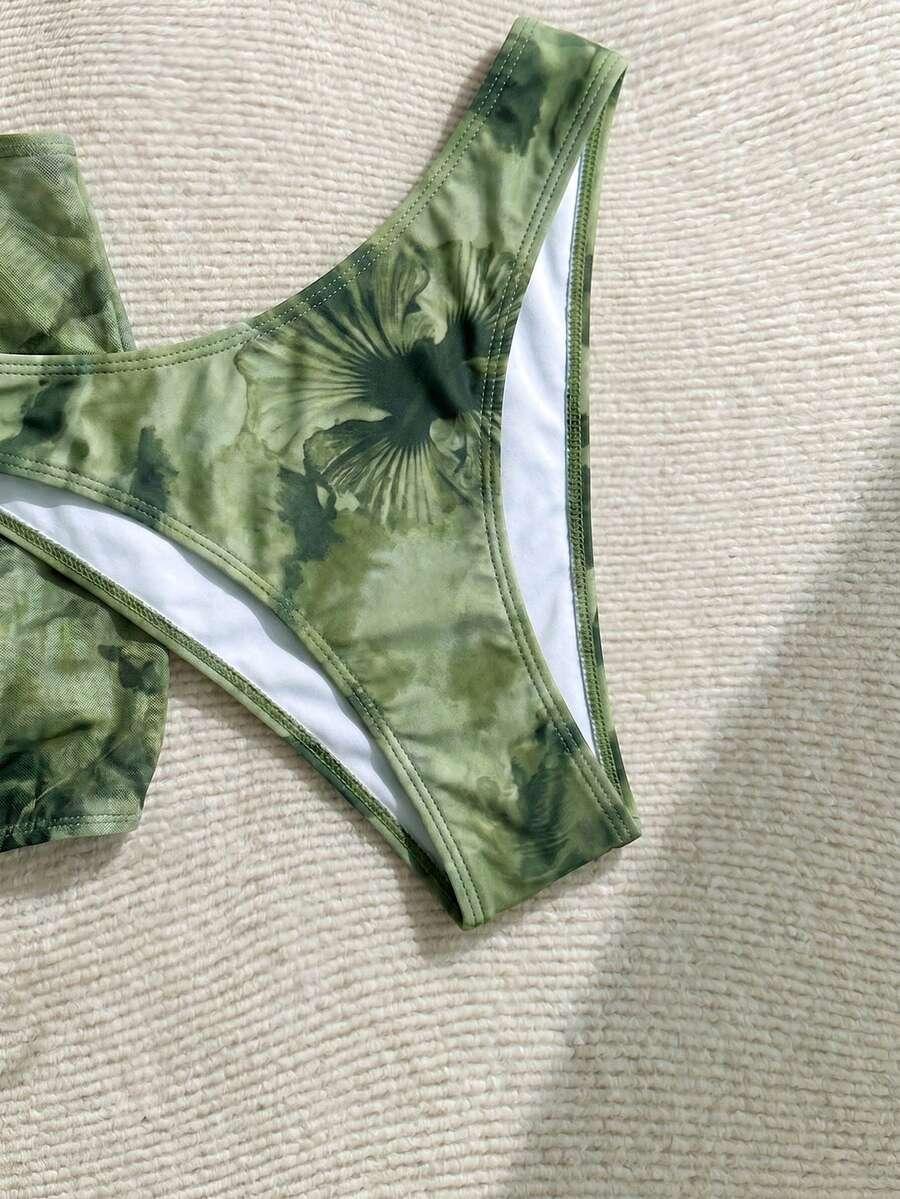 SHEIN DWUCZĘŚCIOWY STRÓJ KĄPIELOWY SPÓDNICA S09__L