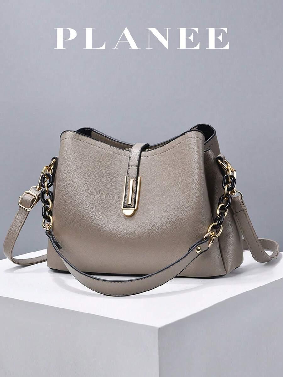SHEIN SZARA TOREBKA IMITACJA SKÓRY S07__25X12X19