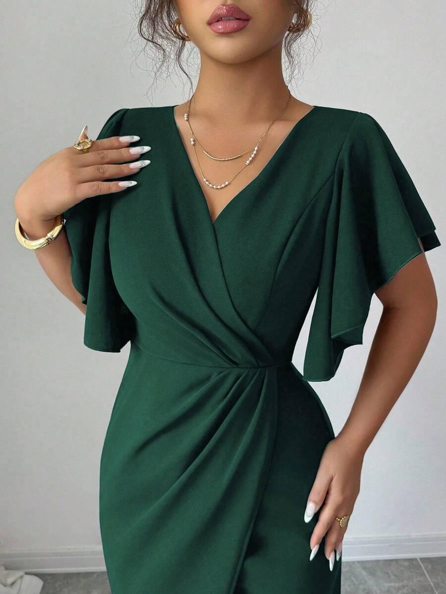 SHEIN ZIELONA MAXI SUKIENKA S06__L