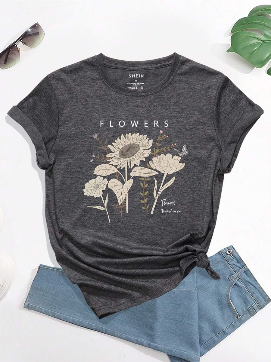 INAWLY SZARY T-SHIRT PRINT S06__L