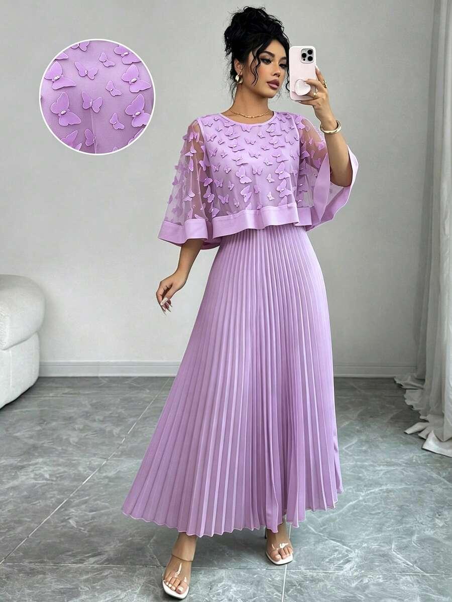 ELENZGA FIOLETOWA MAXI SUKIENKA S06__XS