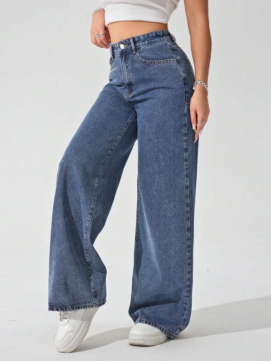 SHEIN NIEBIESKIE BAGGY JEANS S06__46