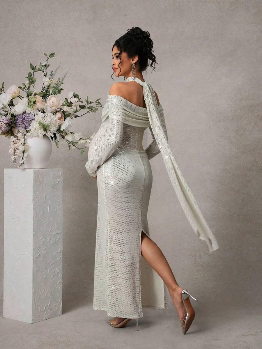 CHERILUNA MATERNITY SUKIENKA Z ODKRYTYMI RAMIONAMI S06__M