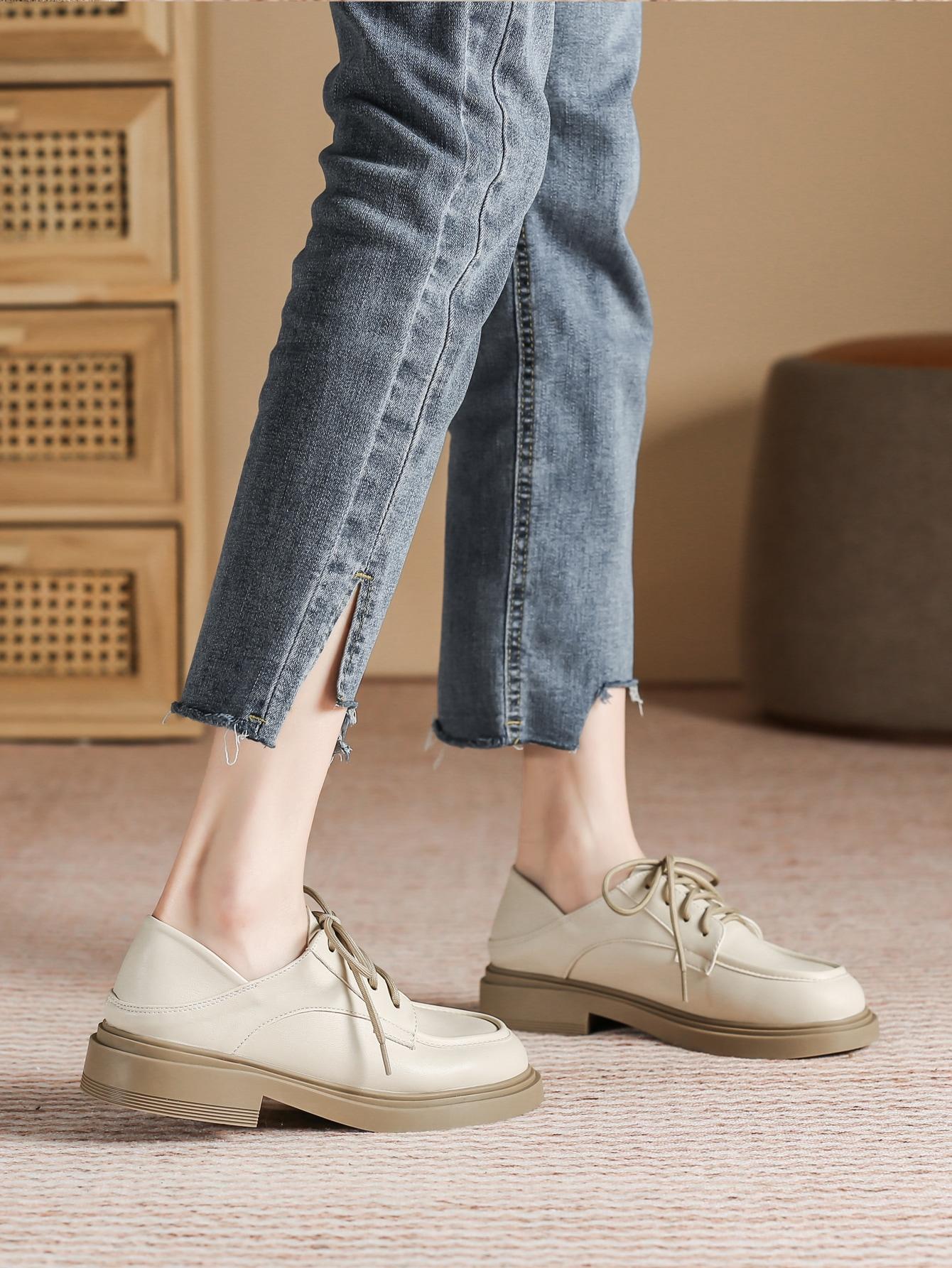 SHEIN BEŻOWE SZNUROWANE BUTY S06__37,5