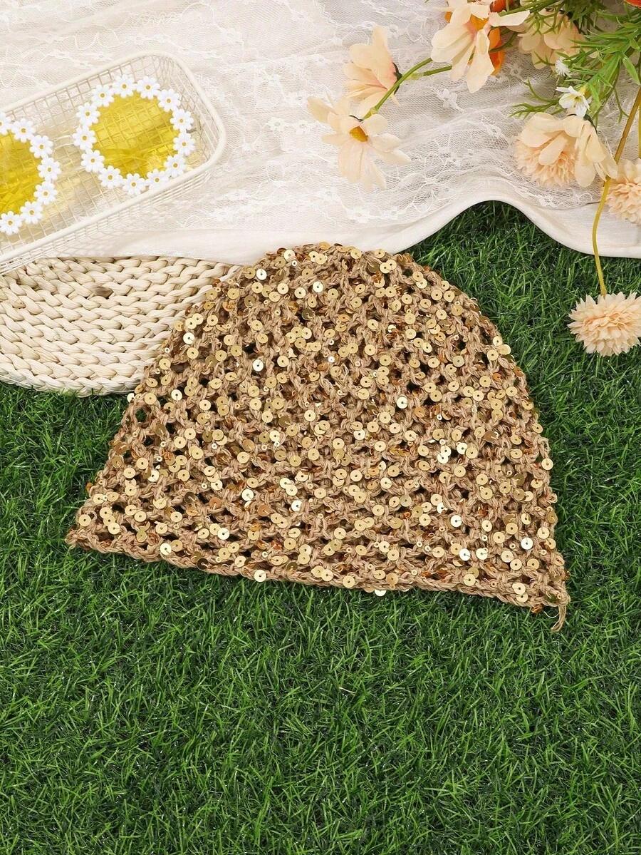 SHEIN BEŻOWA DZIANINOWA CZAPKA S07__35