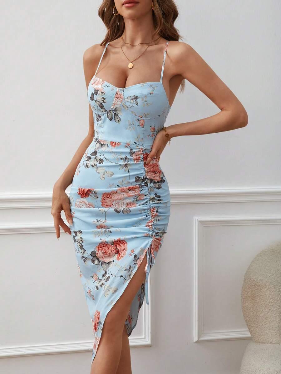 SHEIN NIEBIESKA SUKIENKA PRINT S06__XS