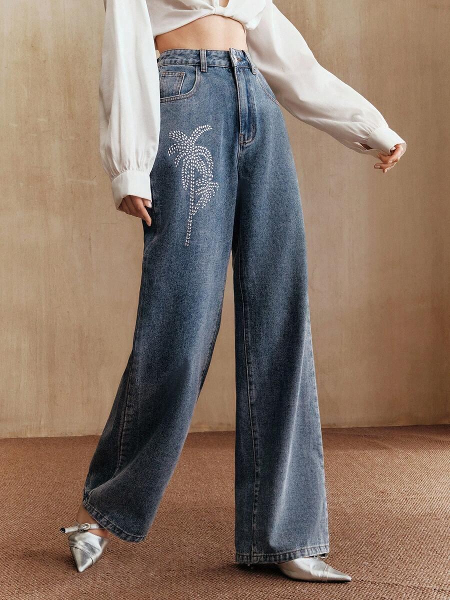 ANEWSTA NIEBIESKIE SPODNIE JEANS S06__XS