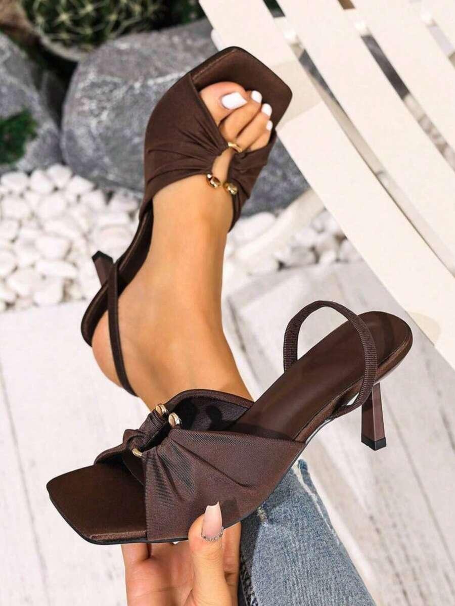 SHEIN BRĄZOWE SANDAŁY OBCAS S06__36