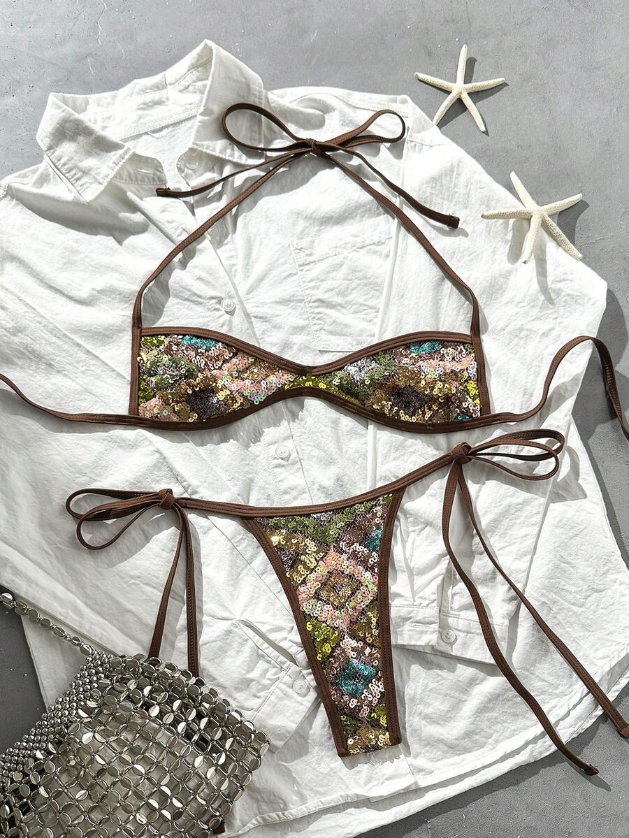 SHEIN GÓRA OD BIKINI ZDOBIENIA S09__S